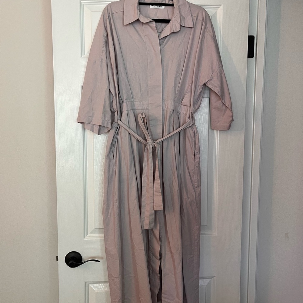 Light Lilac Button-Up Dress